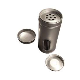Pot à épices aluminium avec doseurs